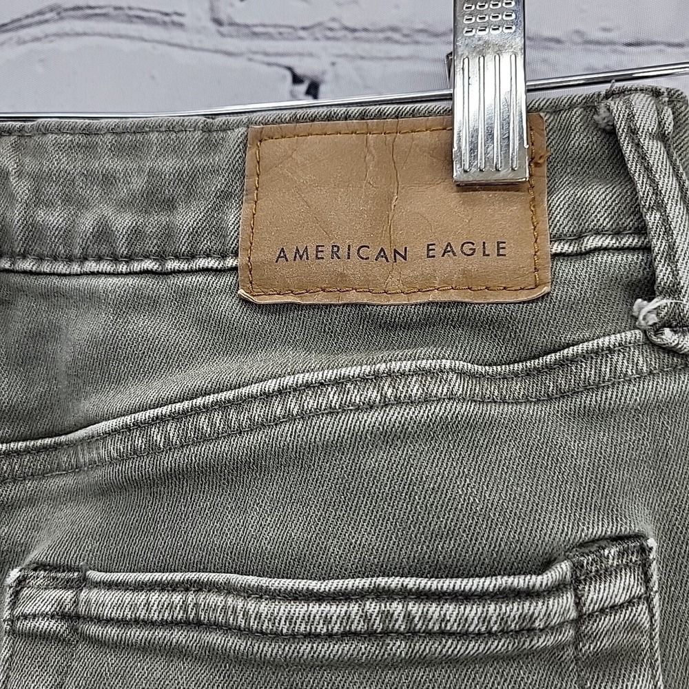American Eagle Jeans Mens Sz 28X32 Gray Skinny Distressed Destroyed - Picture 12 of 14